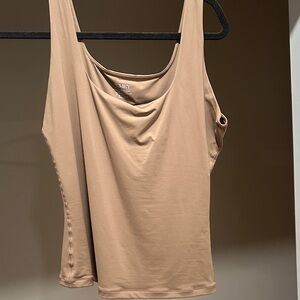 Chic Beige Sleeveless Tank Top